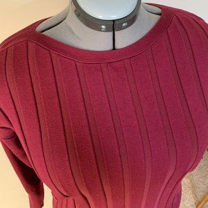 Apt 9 3/4 sleeve Formal Burgundy Sweater Size M Excellent Condition
